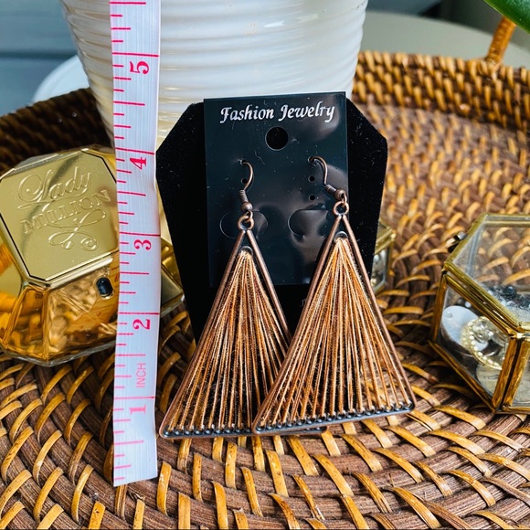 Golden Torch -Candy Triangle Boho Earrings - Picture 6 of 6